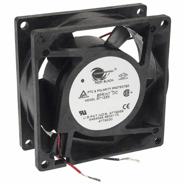 Fan Tubeaxial 24VDC Square - 80mm L x 80mm H Sleeve 34.0 CFM (0.952m3/min) 2 Wire Leads